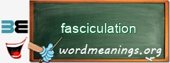 WordMeaning blackboard for fasciculation